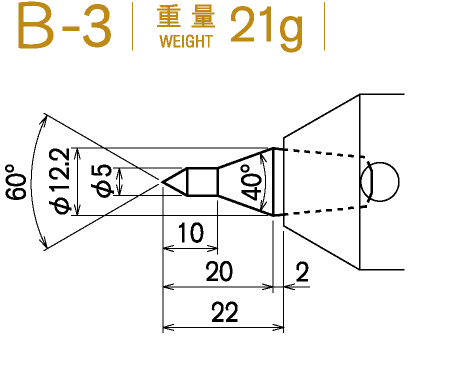 B-3 重量21g